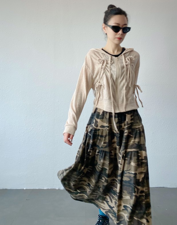 Beige Ultra Light Ribbon Jacket #250417